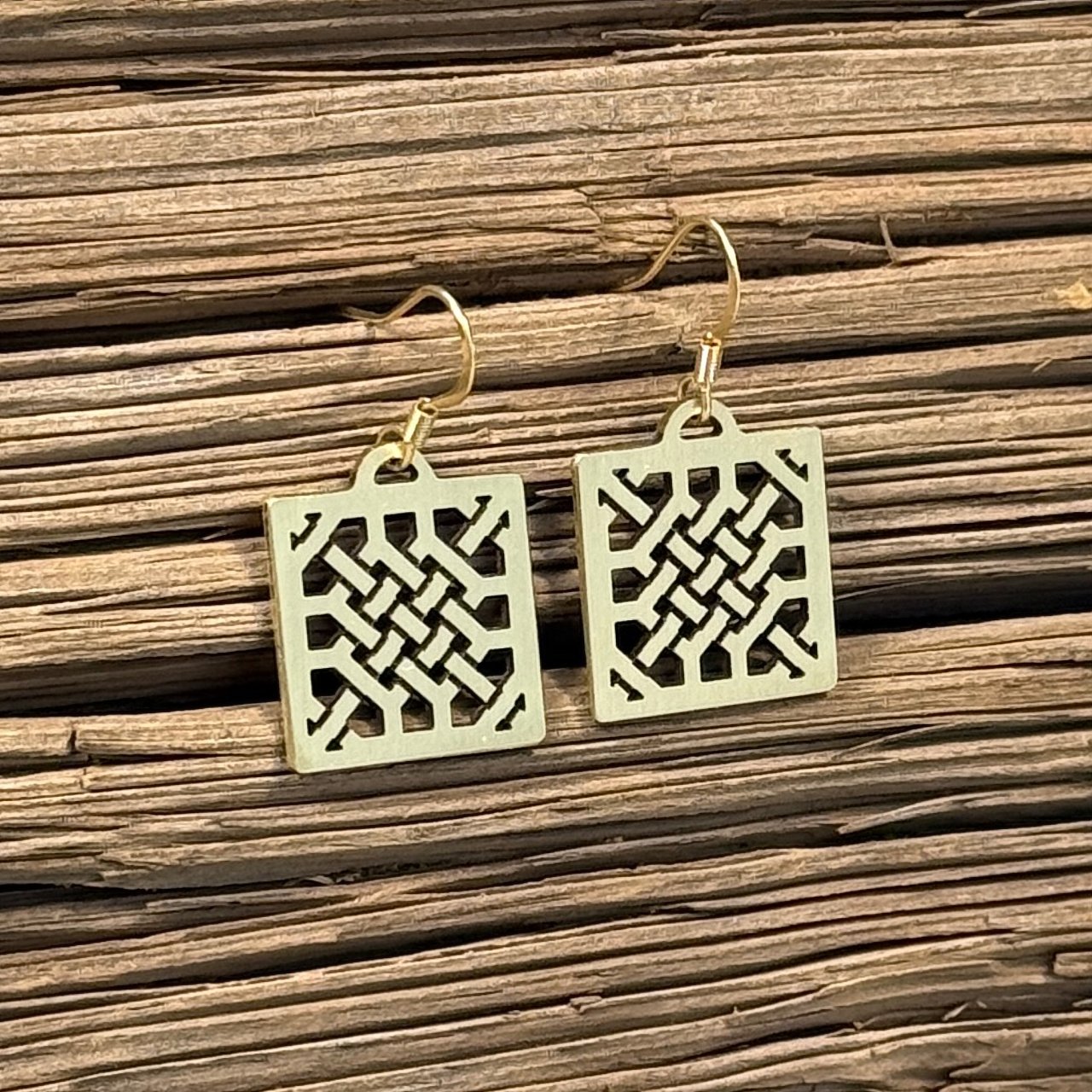 Edwardian Grate Woven Earrings