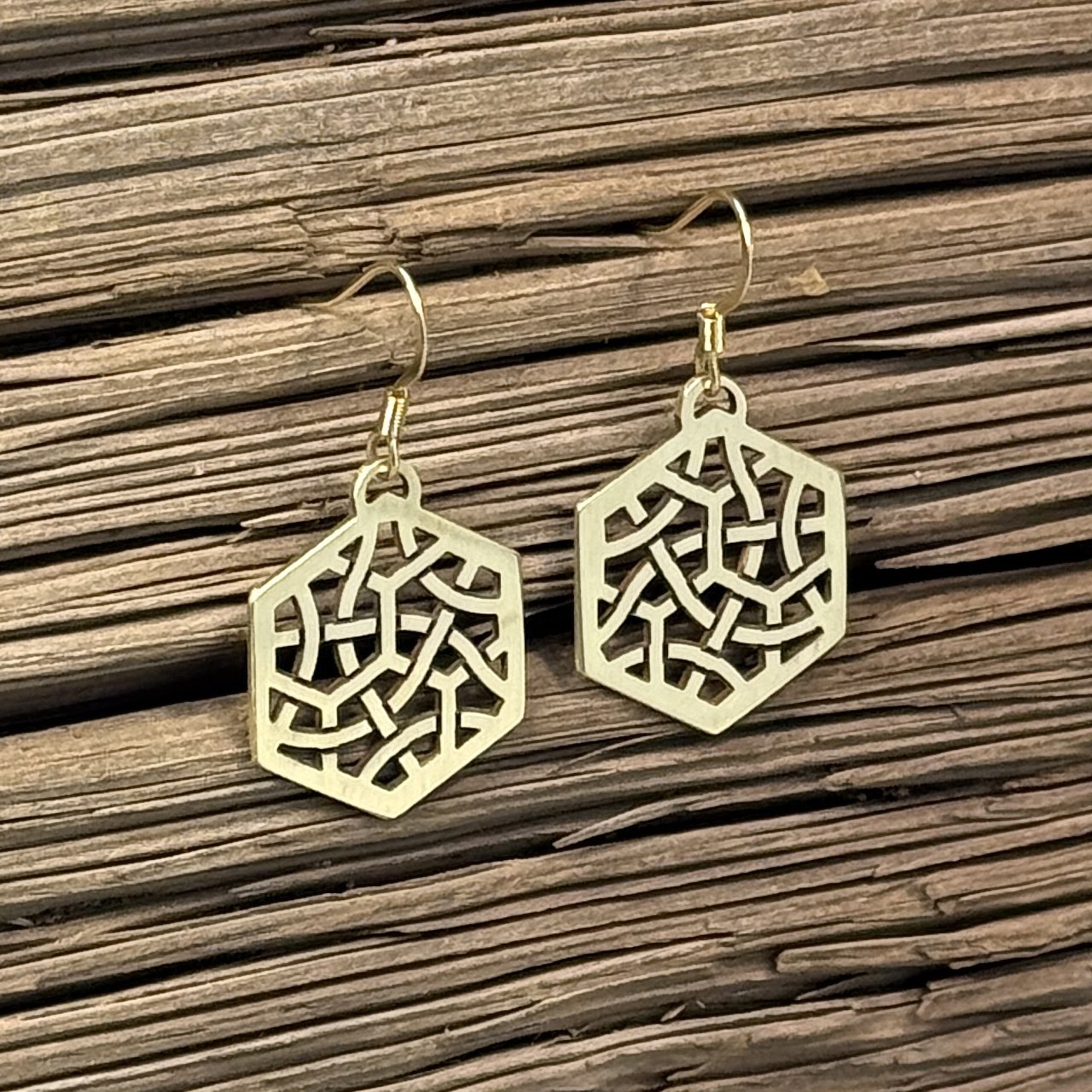 Honeycomb Vines Woven Earrings